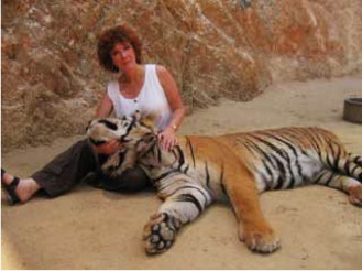 Roselie Freeman with the Tiger